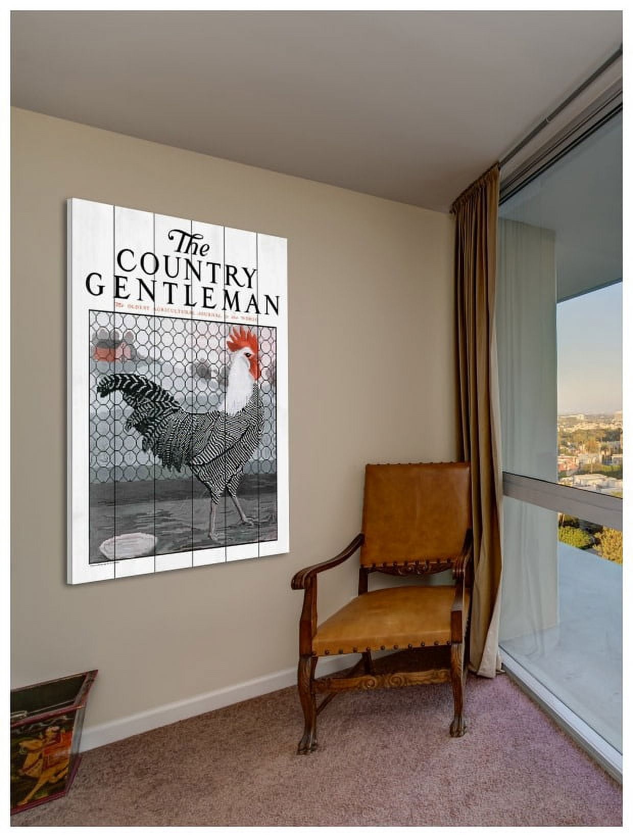 Marmont Hill "CG Rooster 2" Painting Print on White Wood