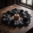 thumbnail image 4 of Fall Halloween Decoration for Home Indoor Outdoor Clearance Under $5.00!Halloween Dark-Themed Ornament Artificial Maple Leaf Thanksgiving Wall Hanging Artificial Maple Leaf With Black Wicker, 4 of 7