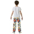 thumbnail image 5 of FORMRS Kids Pajama Pants with Pockets Size 6-8Y Boys Lounge Sleep Bottoms, Colorful Flowers Pattern, 5 of 8