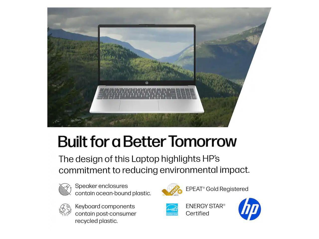 HP 15-fd0215dx 15.6" Touch-Screen Notebook - Intel Core i5-1334U - 16GB Memory - 512GB SSD - Intel Graphics - Windows 11 Home - Wi-Fi 6 - Natural Silver