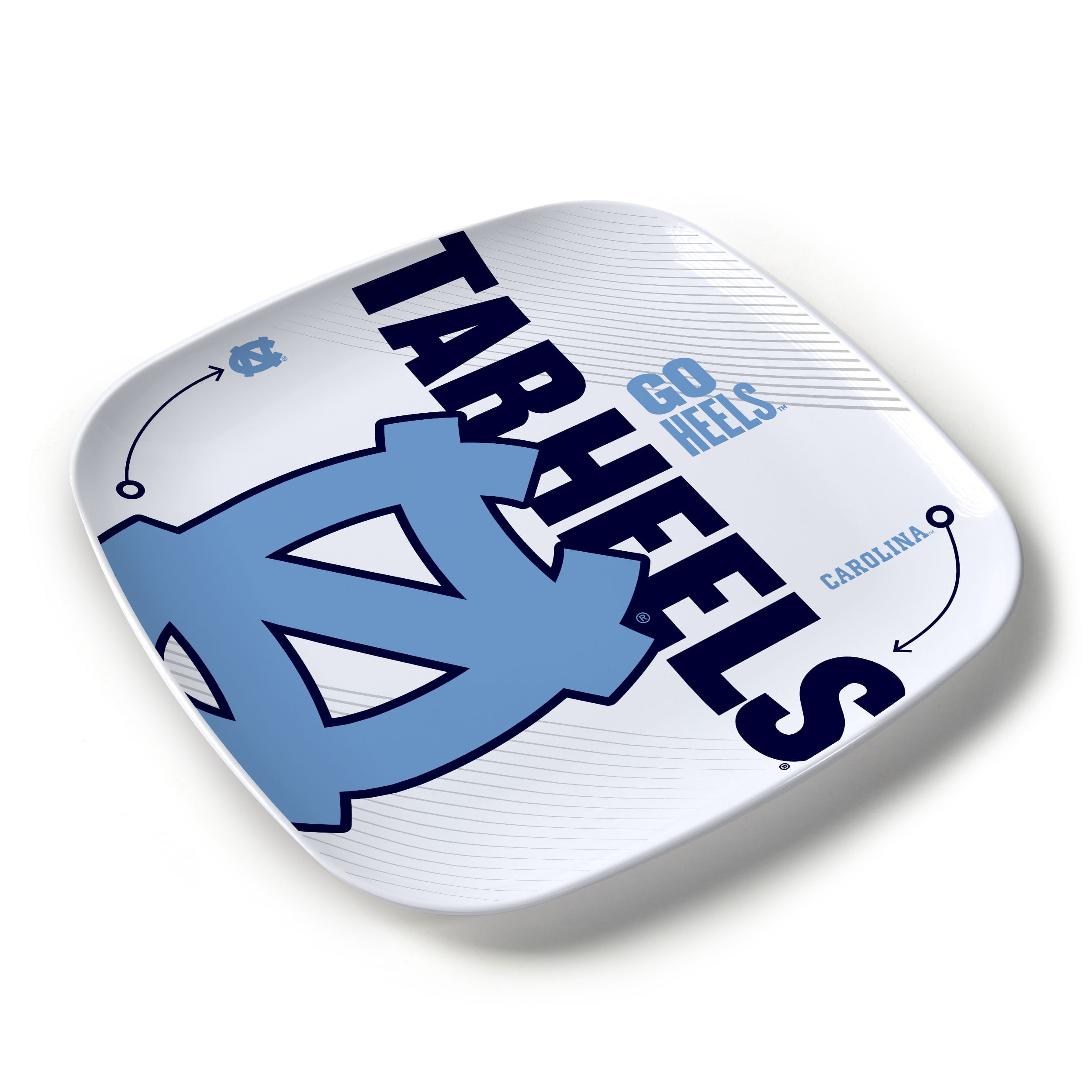 YouTheFan NCAA North Carolina Tar Heels Large Party Plate