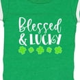 thumbnail image 4 of Inktastic Blessed and Lucky 4 Leaf Clovers St. Patrick's Day Boys or Girls Baby Bodysuit, 4 of 5
