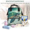 thumbnail image 4 of Wukai Watercolor Turtle1 Mummy Backpac,&nbsp;Diaper Bag Purse Breast Pump Bag Purse Diaper Bag for swim,gym,workout,large capacity backpack, 4 of 5
