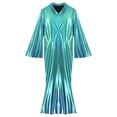 thumbnail image 6 of YiZYiF Men Metallic Shiny Disco Jumpsuit Flare Pants Bell Bottoms Hippie Romper Stage Singer Costume Blue XXL, 6 of 7