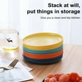 thumbnail image 2 of 4 Pcs Lightweight Unbreakable Plates Reusable Dishwasher Microwave Safe Dinner Plates Colorful Everyday Square Round Plates for Kitchen Camping, 2 of 7