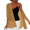 thumbnail image 5 of Fabrcox Shrugs for Women Chiffon Open Front Long Cardigans for Women Short Sleeve Comfy Casual Sun Protection Lightweight Sheer Shawl M, 5 of 6