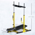 thumbnail image 2 of Beyamis Leg Press Exercise Equipment Vertical Machine - Adjustable Leg/Back/Head Positions, 2" Olympic Plate Compatible Home Gym Strength Gear, Yellow, 2 of 7
