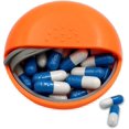 thumbnail image 1 of Decorative Pill Box Cute Size for Purse Locking Small Daily Case (Orange, 3), 1 of 7