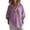 Purple, variant on TGSLY Women's Collared Linen Tops Lightweigh Thin Casual Solid Color Long Sleeve Shirts Oversized Baggy Dressy Half Button Placket Blouses XXL