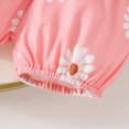thumbnail image 6 of TOWED22 Newborn Outfit Baby Girl Going Home Outfit Ruffle Ribbed Romper Top Floral Pants Set Cute Summer Clothes(Pink,12-18 M), 6 of 9