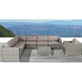 thumbnail image 4 of Living Source International 9-Piece Sectional Sofa Set with Cushions in Espresso, 4 of 5