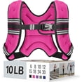 thumbnail image 1 of Temogu-gilet Lesté pour Femmes et Hommes avec Bande Réfléchissante et Boucle Réglable, Gilet de Rucking Confortable et Durable pour Marche, Course et Entraînement de Force, 10lbs-Rose, 1 of 4