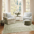 thumbnail image 7 of NICETOWN Machine Washable Area rug， 3'x5' Non-Slip Stain Resistant Rug Soft Foldable Lightweight Carpet Pet & Kids Friendly Indoor Mat for Kitchen Bedroom Living Room, Sage Green, 7 of 7