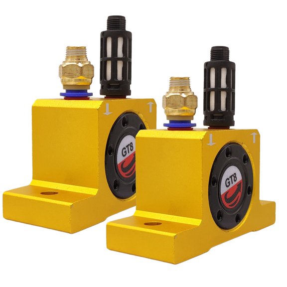 2 Pcs GT-8 1/8'' Pneumatic Air Turbine Vibrators Industrial Vibrator for Hopper