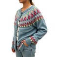thumbnail image 5 of JUUNthy Womens Knit Cardigan, Long Sleeve Button Front Vintage Graphic Casual Fashion Sweater Outwear Yellow 5XL, 5 of 12