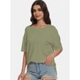 thumbnail image 4 of Women's Short Sleeve Crew Neck T-Shirt - Relaxed Fit, Soft Casual Tee, 4 of 6