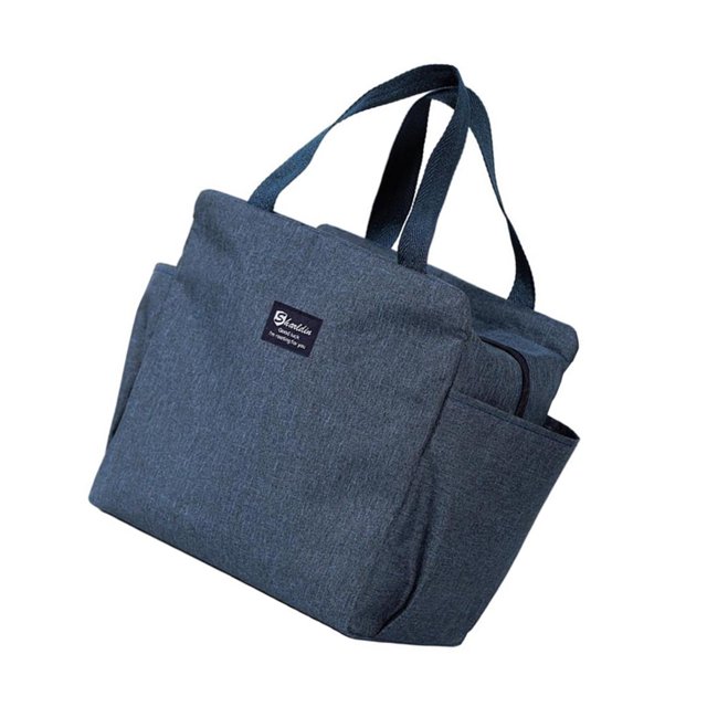 Qarigey Bolsa de almuerzo aislada impermeable de gran apertura bolsa de gran capacidad bolsas térmicas reutilizables almacenamiento Picnic bolso para Bolsas de mensajero y de hombro Armada Qarigey AP007880-04