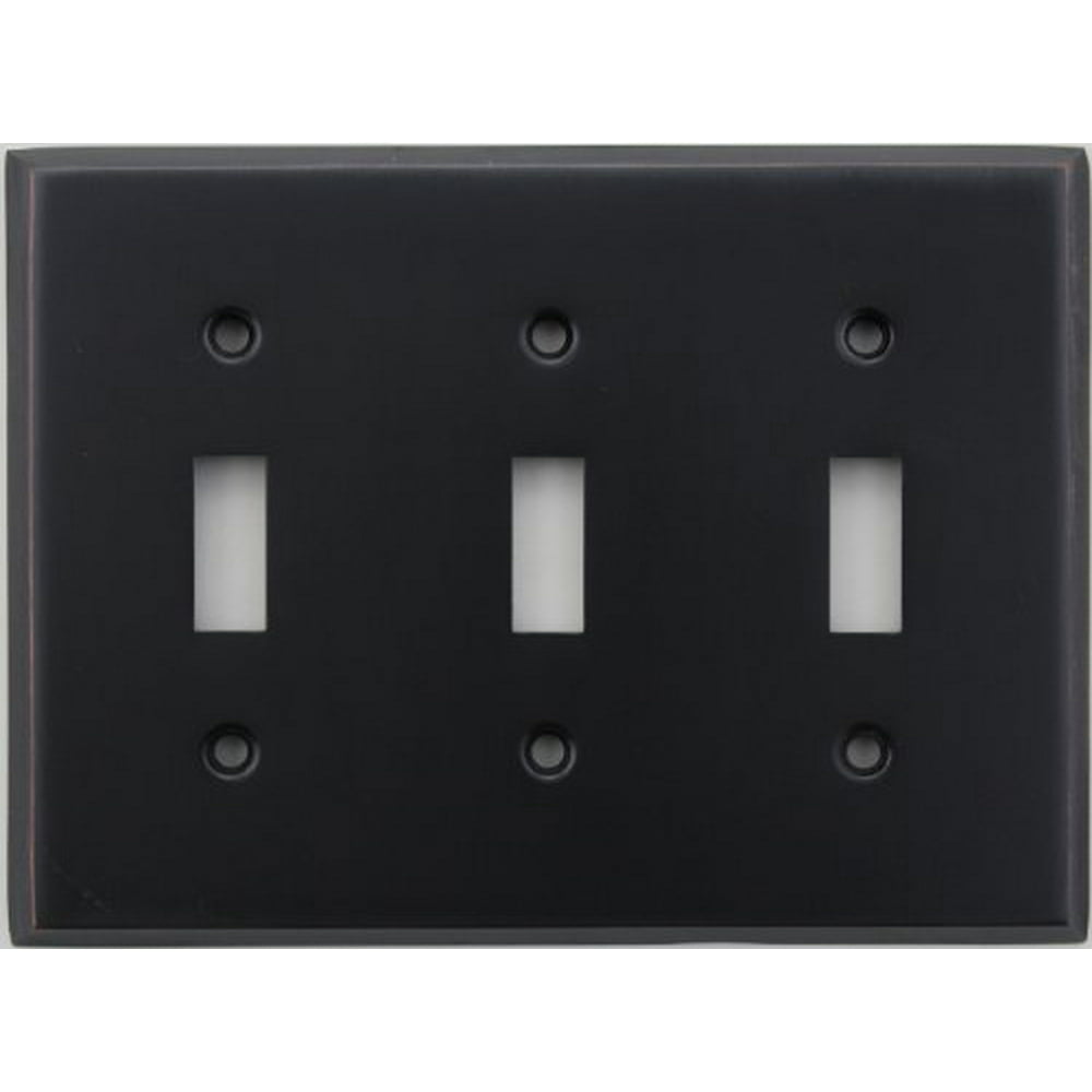 Classic Accents Stamped Steel Oil Rubbed Bronze Three Gang Toggle Light