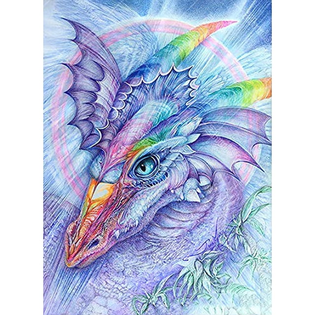 5D bricolaje completo taladro diamante pintura dragón bordado mosaico artesanía Kit decoración del hogar Hugtrwg Para estrenar
