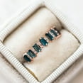 thumbnail image 3 of Blue Topaz Baguette Eternity Pave Ring Infinity Wedding Band Stack Diamond Eternity Band Anniversary Band Ring Dainty Anniversary Gift, 3 of 3