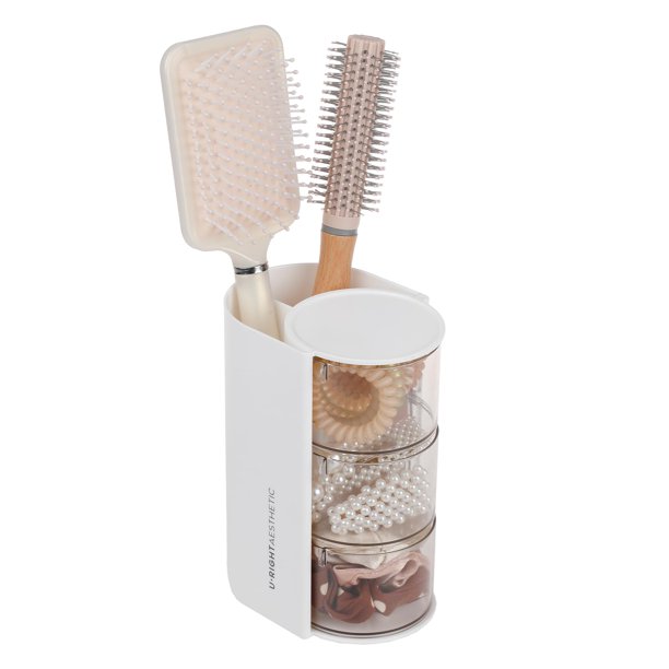Organizador de accesorios para el cabello FABROK de 3 capas con soporte para cepillos