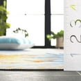 thumbnail image 6 of SAFAVIEH Malibu Daffodil Leaves Polyester Machine Washable Area Rug, Light Blue/Beige, 5' x 8', 6 of 12