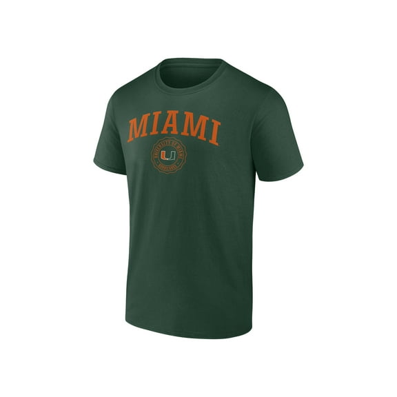 NCAA Miami Hurricanes Men's Green Cotton Short Sleeve T Shirt