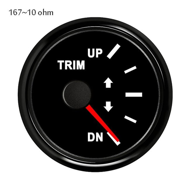 Boat Trim Gauge For Inboard Outboard Engine 52mm Marine Trim Tilt Indicator Meter