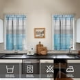 thumbnail image 2 of Abstract Oil Painting Kitchen Curtains - Vintage Tier Cafe Curtains for Bathroom Living RV Rod Pocket Window Drapes 36 Inch 2 Panels Set 28"x36" Window Treatment Tiers, 2 of 4