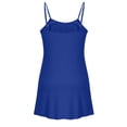 thumbnail image 7 of Women's Plus Size Cami Lounge Dress - 2026 Summer Adjustable Spaghetti Strap Sleeveless Beach Vacation Sundress, 7 of 7