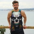 thumbnail image 6 of Salouo Modern Abstract Colorful Skull C for Men's Tank Tops,Sleeveless Muscle Shirts for Men Quick Dry Workout Tank Top Gym Muscle Tee Fitness Bodybuilding Sleeveless T Shirt-X-Large, 6 of 7