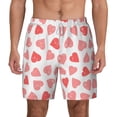 thumbnail image 2 of Goofa Pink Hearts1 Printed Men's Swim Trunks Board Shorts Quick Dry Mens Swimming Trunks with Compression Liner,Breathable Fit Hawaii Beach Shorts-Large, 2 of 9