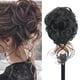 thumbnail image 1 of Bollo De Pelo Ondulado 1 pieza de cabello rizado con clip de garra Extensión de cabello desordenado para dama (marrón negro), 1 of 5