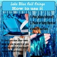 thumbnail image 3 of Lake Blue Fringe Curtain Party Streamers 3 Pack 3.2 x 9.8 Ft Foil Fringe Backdrop Curtains for Birthday Wedding Bridal Baby Shower Holiday Tinsel Streamers Lake Blue Party Decorations Door Streamer, 3 of 7