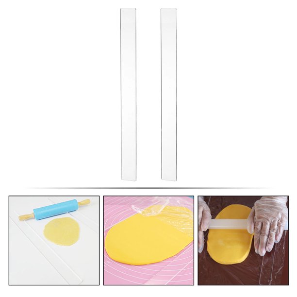 Guides Rouleau Pâtisserie Silicone 3 Épaisseurs - Bandes Mesure Pâte Biscuits Pizza Tarte