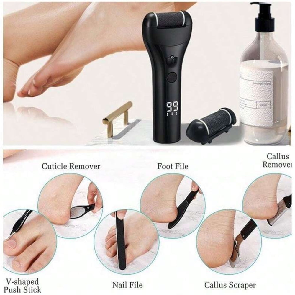 Ksruee Foot Callus Remover Electric Pedicure Supplies Foot Hard Skin Grinder for Women Men Athletes Dancers Travelers Beauty Lovers Home Travel Spa Salon Daily Routine