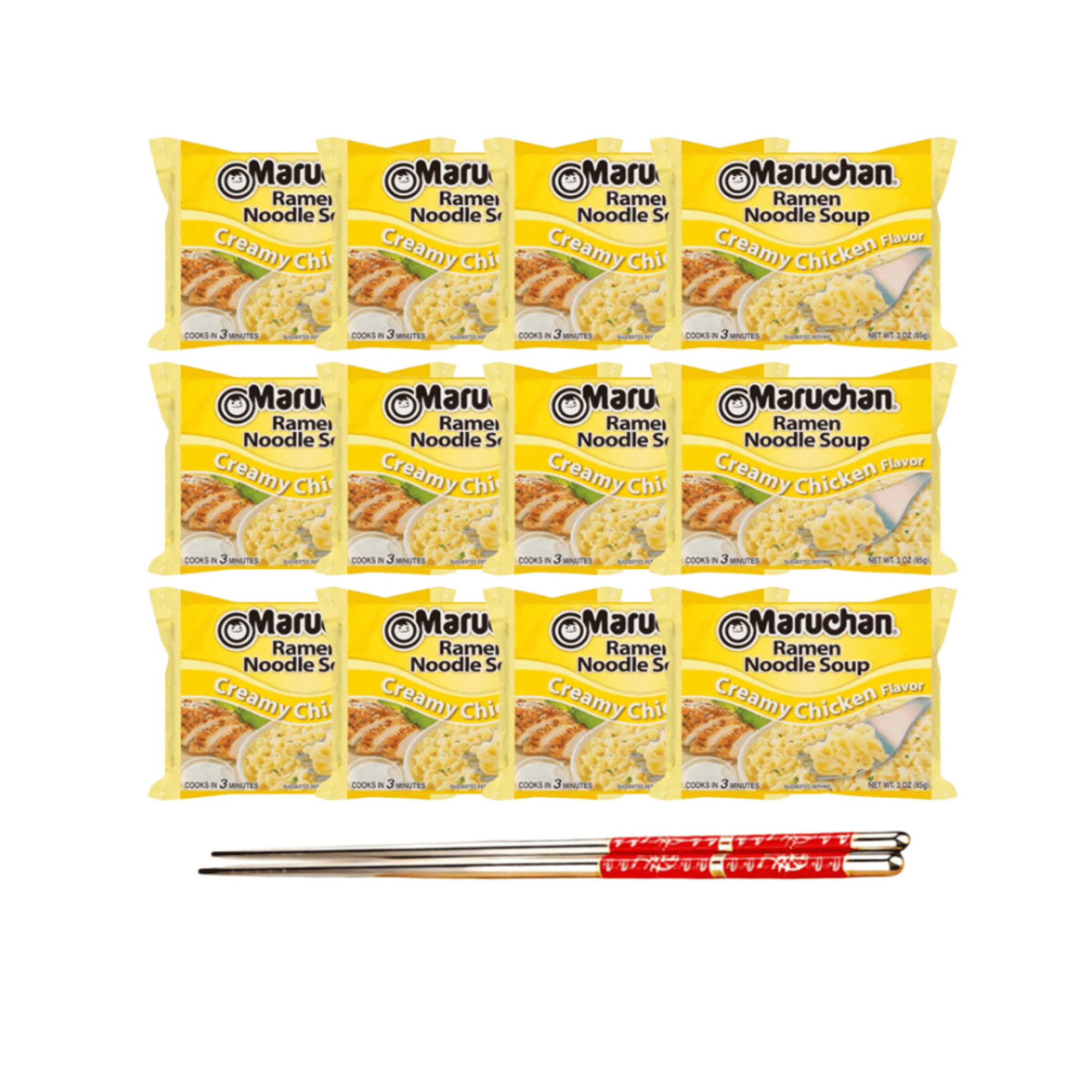 Instant Ramen Noodles Soup Bowl, Creamy Chicken Flavor, 3 oz. Bulk Cup