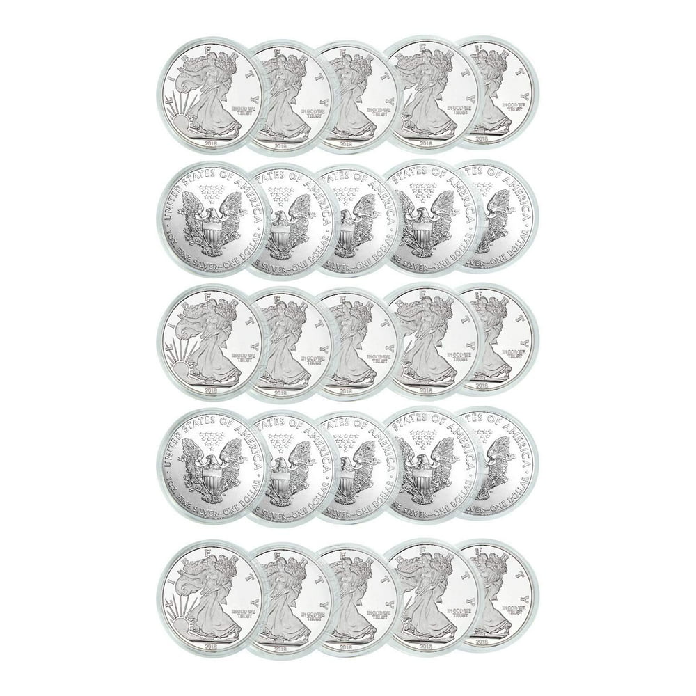 Houseables Coin Holder, Silver Eagle Protector, 40 mm, 25 Pack, Plastic