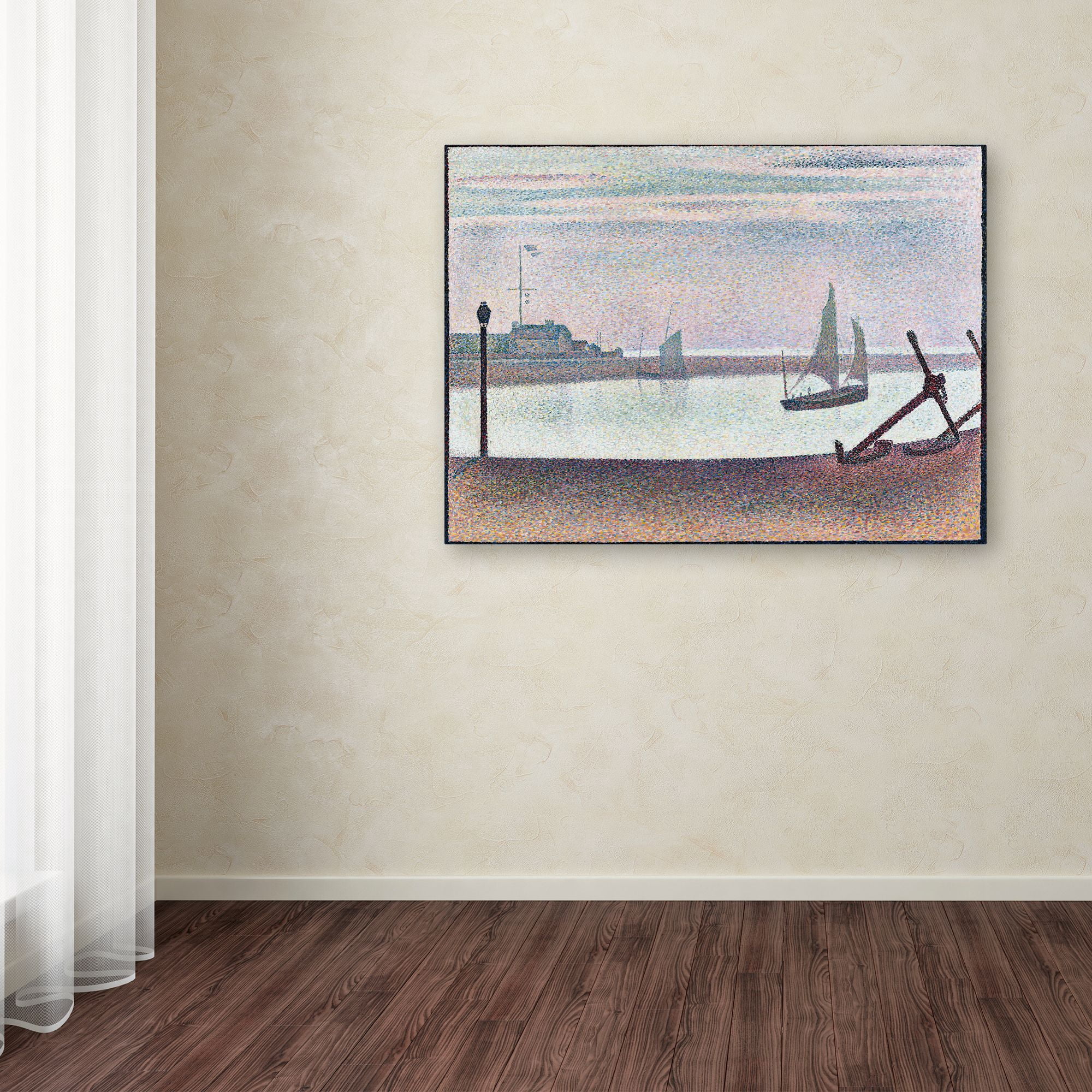 Trademark Fine Art 'The Channel At Gravelines Evening' Canvas Art by Georges Seurat