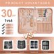 thumbnail image 2 of 30-Piece Professional Manicure Set，Features Stainless Steel Tools, Carbon Steel Clippers & Travel Case for Women's Home and Travel Grooming，Luxury Nail Care Gift for Her(rose gold), 2 of 5