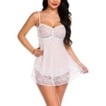 thumbnail image 1 of Encaje Babydoll Lencería Sexy Mini Chemise Malla Boda Camisón Camisón de novia Xemadio WRMH-1294-7, 1 of 6