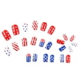 thumbnail image 2 of 24 Piece Retro Gorgeous Independence Day Nail Art Set, Patriotic 4th of July Nail Stickers Wraps for Women, DIY Press on Nails, 2 of 6