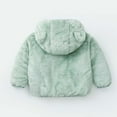 thumbnail image 4 of Odeerbi Toddler Winter Coat Kids Boys Girls Outerwear Jackets Baby Cute Ear Zipper Solid Long Sleeve Hooded 2025 Casual Outwear Warm Outwear Green, 4 of 4
