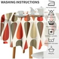 thumbnail image 6 of Modern Abstract Tablecloth, Retro Mid Century Drop Shapes Geometric Table Cover for Kitchen Daily Dinning Party Tabletop Decor, Red Orange Round(60x60in), 6 of 6