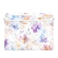 thumbnail image 7 of Yayeee Collapsible Cube Storage Bin with Lid Fabric Closet Decorative Basket with Handles, Purple Flower Pattern, 7 of 7