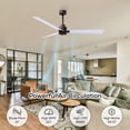 thumbnail image 5 of Matthews Fan Company AK-TB-MWH-72 Alessandra 72” Textured Bronze Ceiling Fan with 3 Matte White Blades, Remote Control, Indoor/Outdoor Wet Rated, 5 of 6