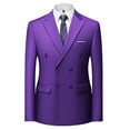 thumbnail image 3 of sususu Men Blazer Jacket Casual,Mens Dress Clothes,Modern Double Two Piece Suit Set With Matching Trousers for Business Wedding and formal Events, 3 of 3