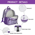 thumbnail image 4 of Artistic Dog Print Student Backpack – Cute Puppy Paw Pattern with Bone and Tail Cartoon Design, Watercolor Style for School, 4 of 6