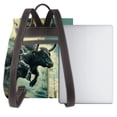 thumbnail image 3 of Fotbe Bull Charging Through Waves Mochila Bolso con Estampado para Mujer, Mochila Antirrobo de Nylon Impermeable, Bolsa Ligera de Hombro, 3 of 4