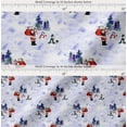 thumbnail image 2 of Soimoi Cotton Poplin Fabric Snowman,Santa & Tree Christmas Print Fabric by Yard 42 Inch Wide, 2 of 7